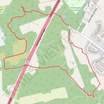 Hvinningsdal rute, afstand, højde, kort, profil, GPS-spor