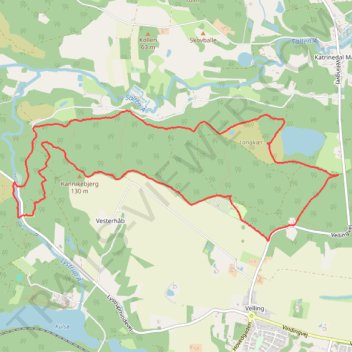 Bryrup rute, afstand, højde, kort, profil, GPS-spor