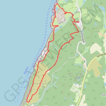 Finnens Fodspor rute, afstand, højde, kort, profil, GPS-spor