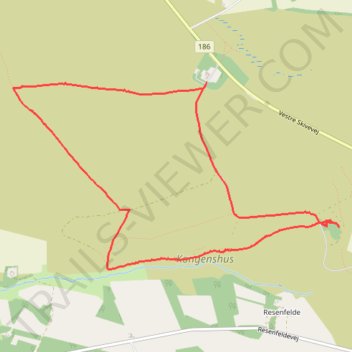 Kongenshus Mindepark rute, afstand, højde, kort, profil, GPS-spor