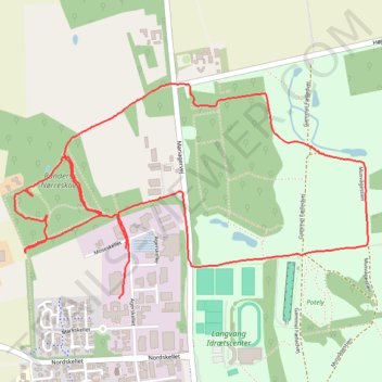 Randers nord rute, afstand, højde, kort, profil, GPS-spor