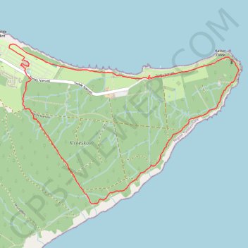 Trelde Næs rute, afstand, højde, kort, profil, GPS-spor