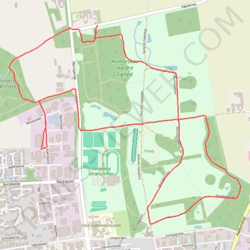 Randers nord rute, afstand, højde, kort, profil, GPS-spor