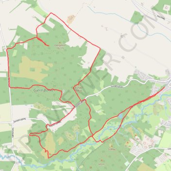 Gjern Bakker rundt rute, afstand, højde, kort, profil, GPS-spor