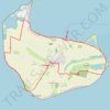 Lyø hike rute, afstand, højde, kort, profil, GPS-spor