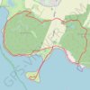 Kalø Slotsruin, Hestehave og i Nationalpark Mols Bjerge rute, afstand, højde, kort, profil, GPS-spor