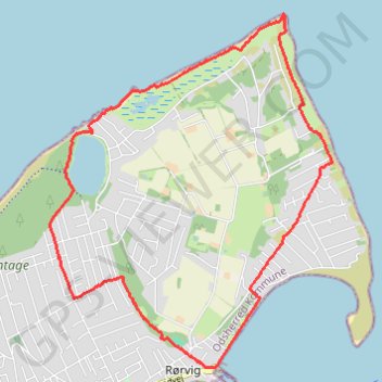 Naturens skarpe hjørne om Rørvig rute, afstand, højde, kort, profil, GPS-spor
