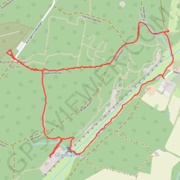Rytterknægten og Dronningestenen i Ekkodalens omegn rute, afstand, højde, kort, profil, GPS-spor