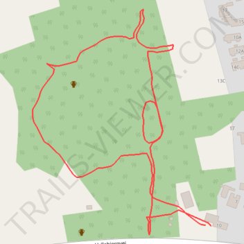 Walk through forest in Vester Hornum, 9640 Farsø, Denmark on existing trails rute, afstand, højde, kort, profil, GPS-spor