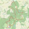 Bidstrup Skovene rundt omkring Kirke Hvalsø rute, afstand, højde, kort, profil, GPS-spor