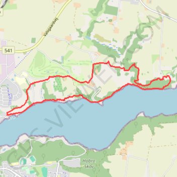 Panoramaruten Mariager Fjord rute, afstand, højde, kort, profil, GPS-spor