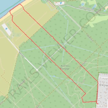 Sti i Asserbo rute, afstand, højde, kort, profil, GPS-spor