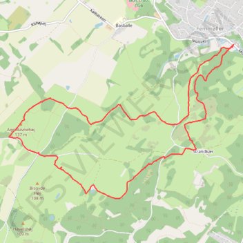 Molsbjerge rundt rute, afstand, højde, kort, profil, GPS-spor