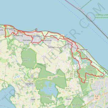 Kongemarchen 40km Fremad march rute, afstand, højde, kort, profil, GPS-spor