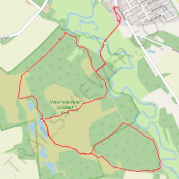Stora Å rute, afstand, højde, kort, profil, GPS-spor