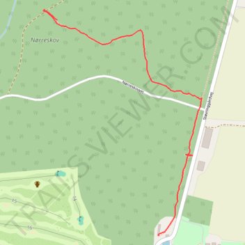 Sti Støvringgaard rute, afstand, højde, kort, profil, GPS-spor