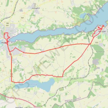 Cykeltur Hobro-Mariager rute, afstand, højde, kort, profil, GPS-spor