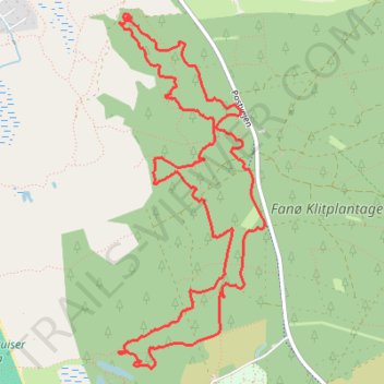 Fanø MTB Trail rute, afstand, højde, kort, profil, GPS-spor