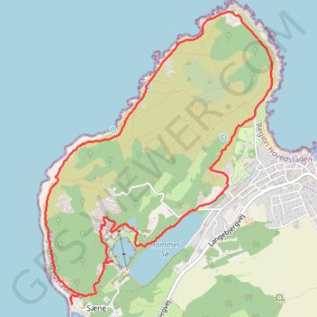 Hammerknuden rundt rute, afstand, højde, kort, profil, GPS-spor