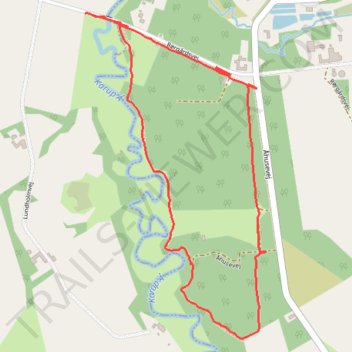 Høgild walk (Karup Å) rute, afstand, højde, kort, profil, GPS-spor