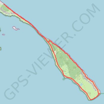 Enebærodde rundt rute, afstand, højde, kort, profil, GPS-spor